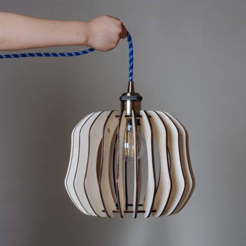 Abat-jour en bois hauteur 20cm – Image 2