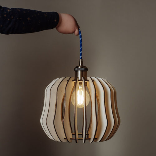Abat-jour en bois hauteur 20cm – Image 3