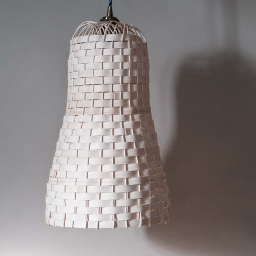 Abat-jour en rotin et bois couleur naturel hauteur 46cm