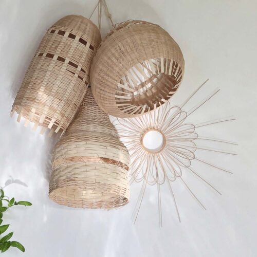 idée de création pour un décor mural avec le kit rotin