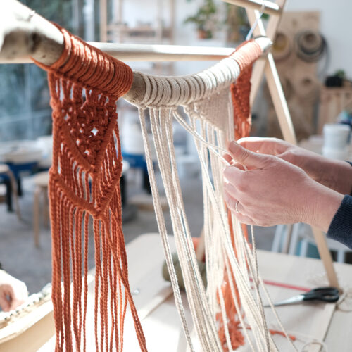 Atelier macramé mural