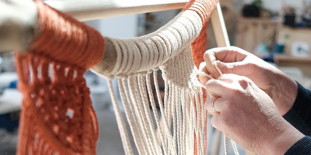 Macrame mural