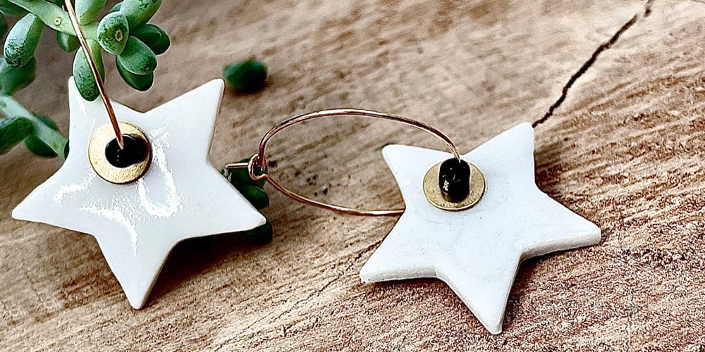 Atelier boucles d'oreilles porcelaine