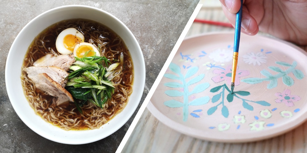 Peinture sur céramique et ramen